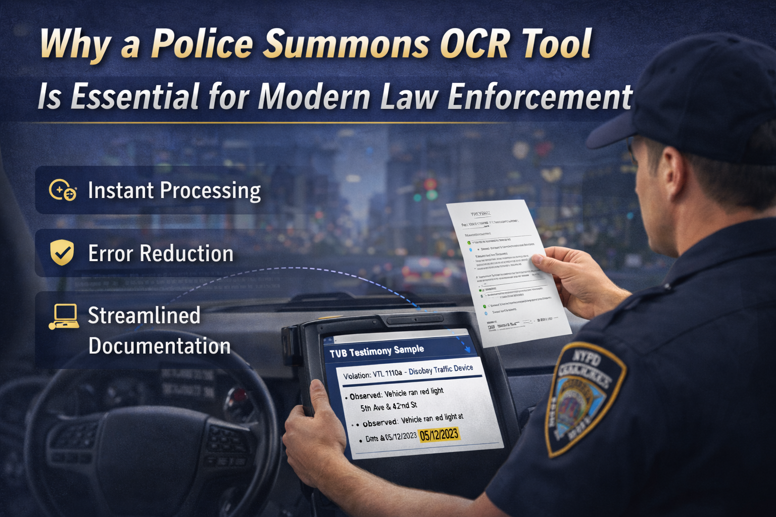 Why a Police Summons OCR Tool Is Essential for Modern Law Enforcement
