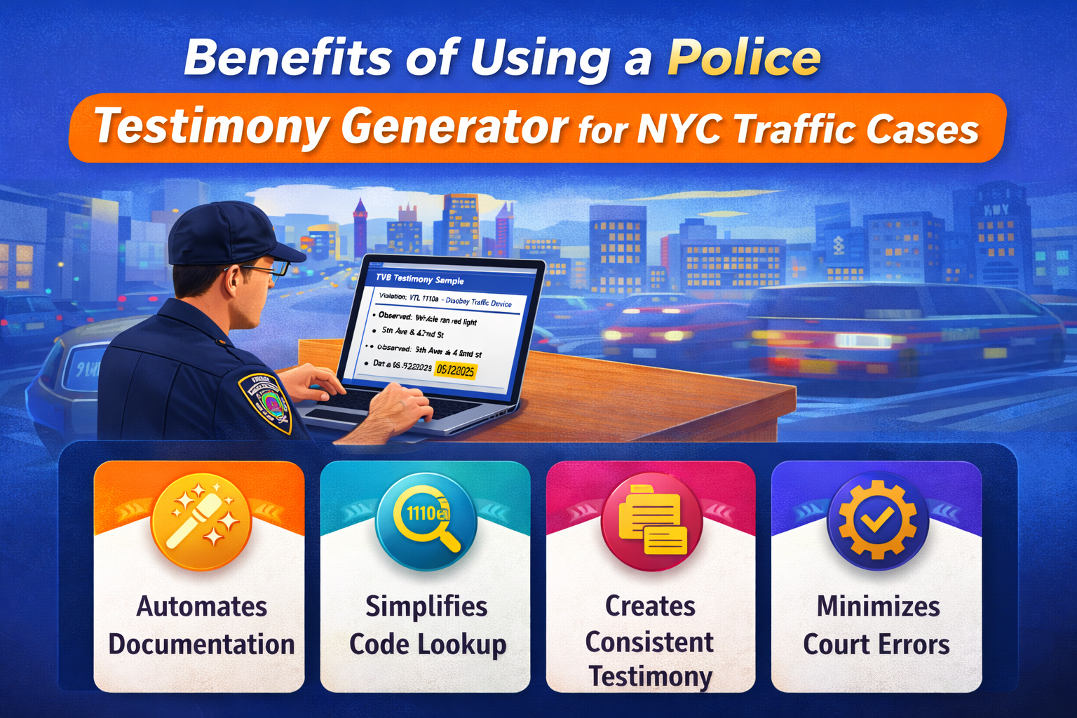 Benefits of Using a Police Testimony Generator for NYC Traffic Cases