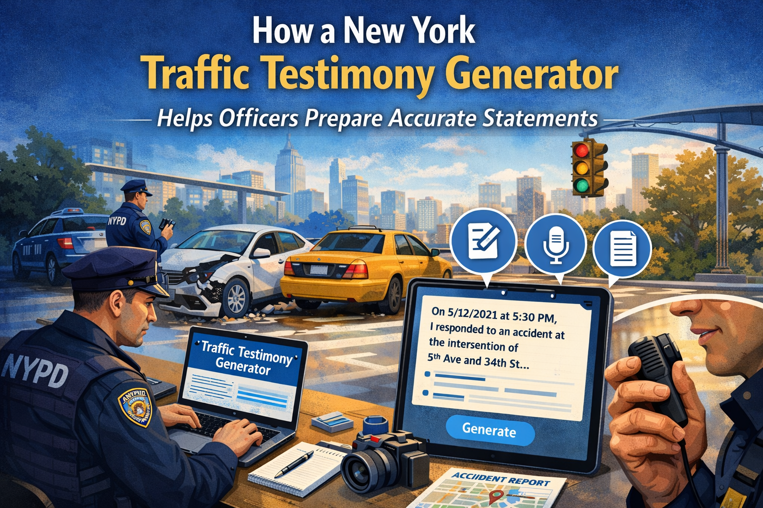 How a New York Traffic Testimony Generator Helps Officers Prepare Accurate Statements