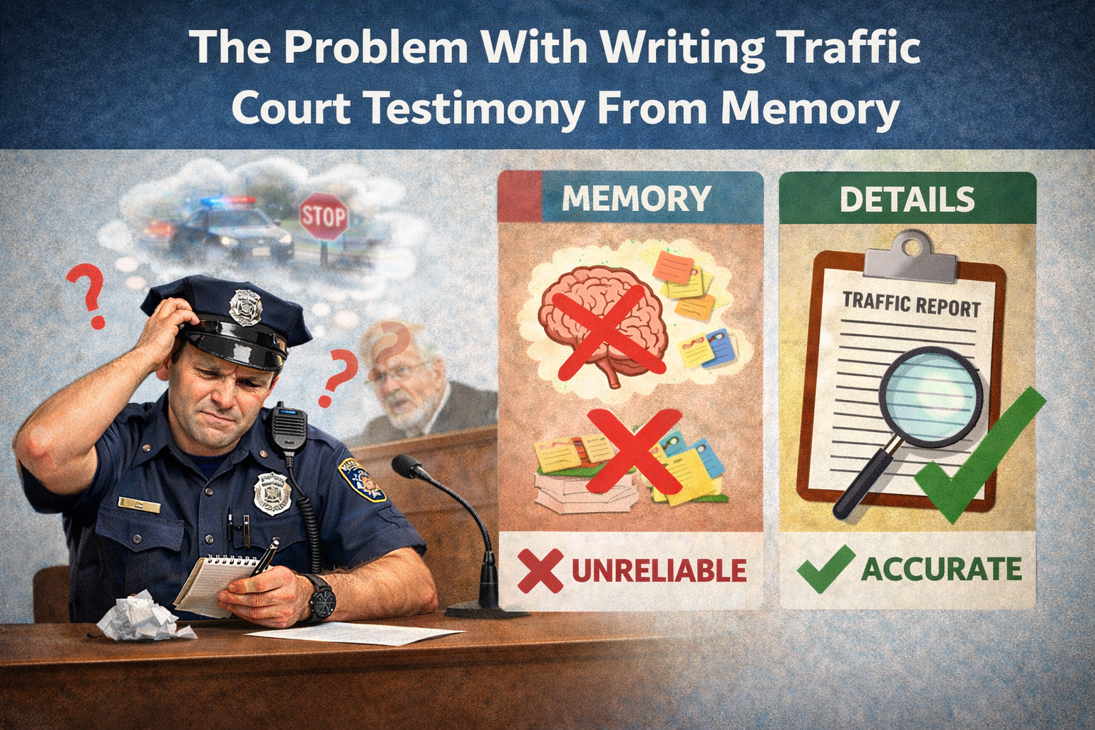 Why Officers Shouldn’t Rely on Memory for Traffic Court Testimony