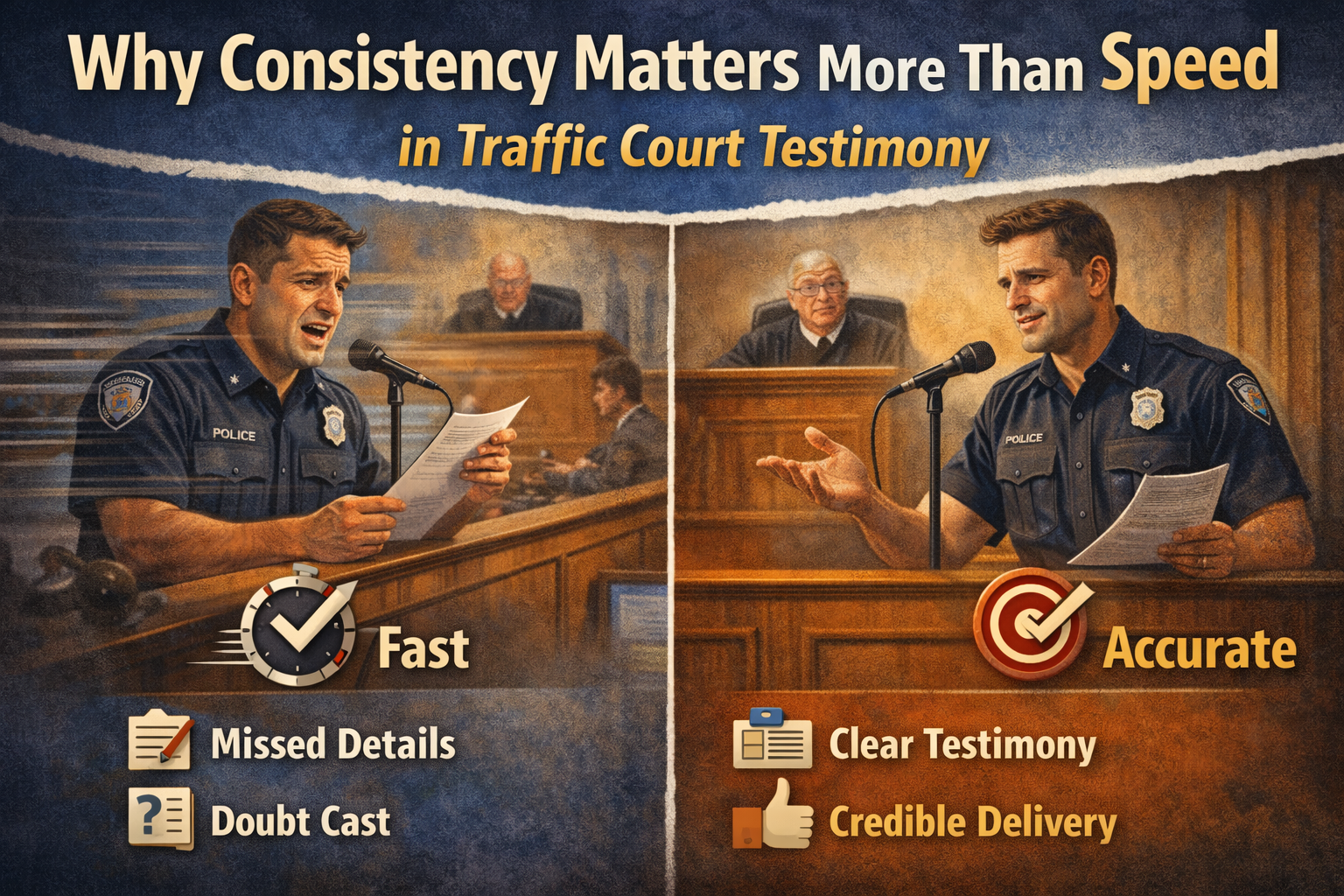 Why Consistency Matters More Than Speed in Traffic Court Testimony